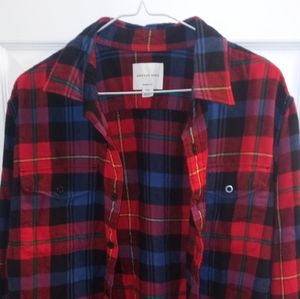 AMERICAN EAGLE 'Red/Multi-Color' Flannel Shirt